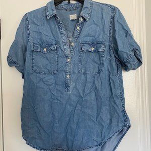 Denim Pocket Top